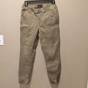 Hudson pull-on canvas joggers boys size large, khaki